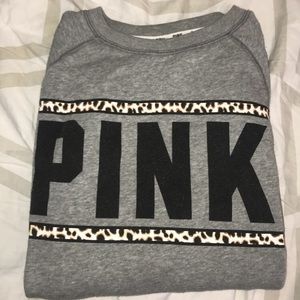 Victoria Secret pink logo crew neck sweater